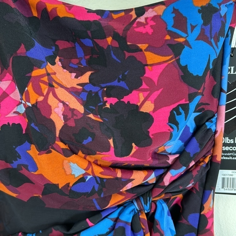 New MiracleSuit Solstice Gem One Shoulder Vibrant Mesh Inset One-Piece Swimsuit - Picture 15 of 16